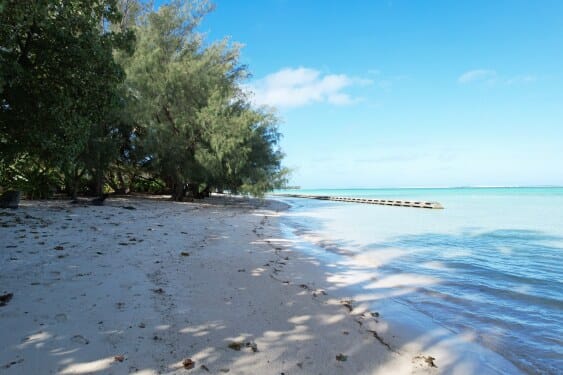 The beach looking left